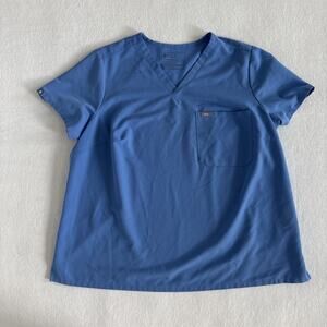 FIGS Catarina One Pocket Scrub Top Blue Womens‎ Size 3XL PO 4130 Medical